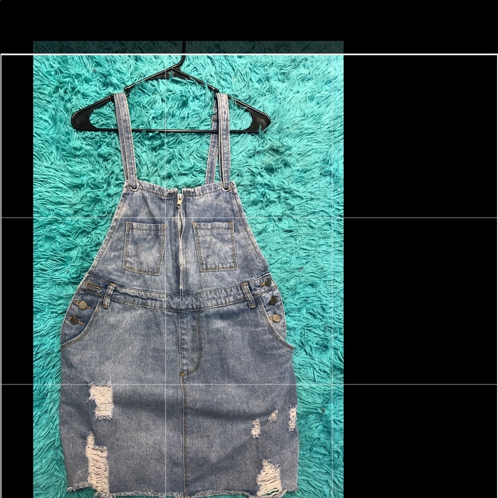 Fashion nova jean overall dress